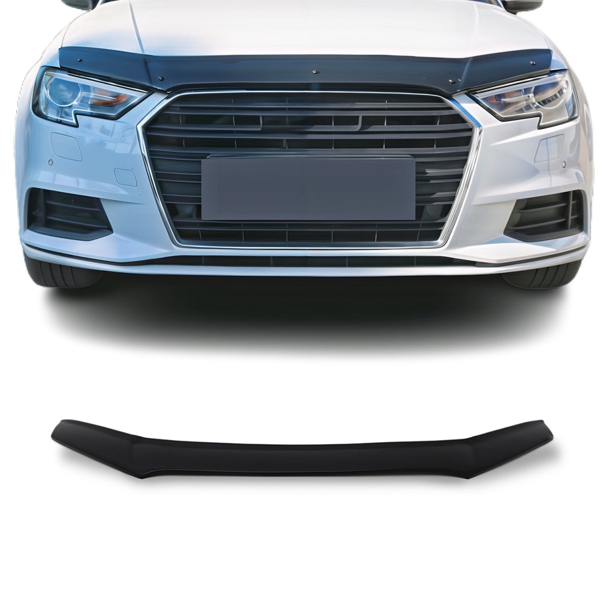 Audi A3 Hood Deflector - Omac - Acrylic - Black - '12-'20